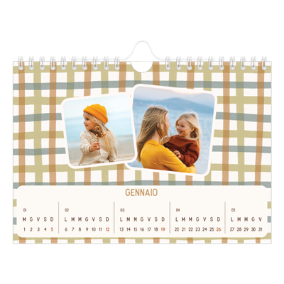 Calendario fotografico A5 — Fantasia rétro [Gennaio]