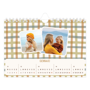 Calendario Fotografico A5 Orizzontale — Fantasia rétro