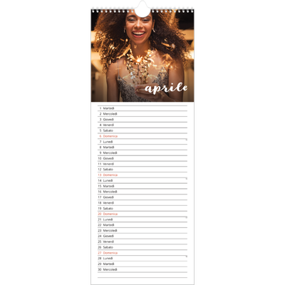 Calendario da cucina  — Scrittura semplice [Aprile]