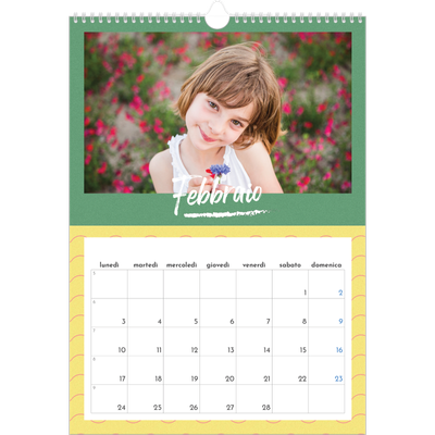 Calendario A3 verticale — Colore e motivo [Febbraio]