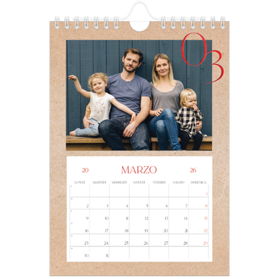Calendario fotografico A5 — Esplosioni di rosso [Marzo]