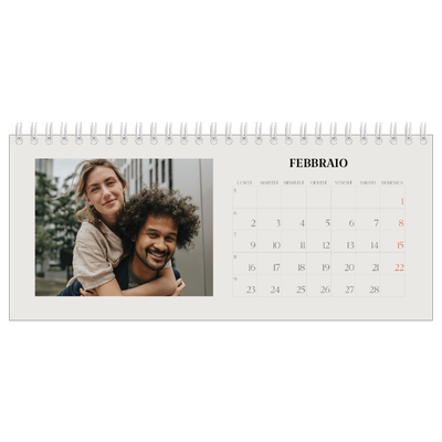 Calendari da tavolo — Avorio semplice [Febbraio]