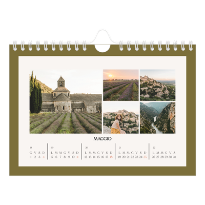 Calendario fotografico A5 — Colori classici [copertina]