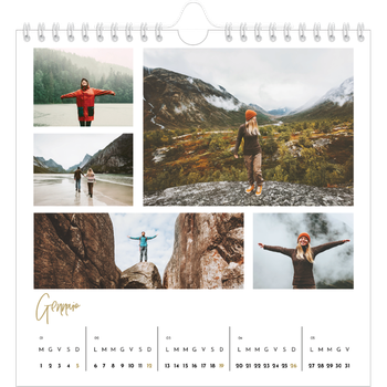 Calendario Fotografico Quadrato — Testo scarabocchiato
