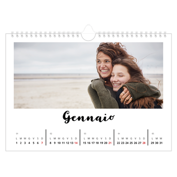 Calendario Fotografico A4 Orizzontale — Scritto a mano