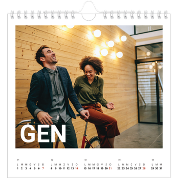 Calendario Fotografico Quadrato — Mese in grande