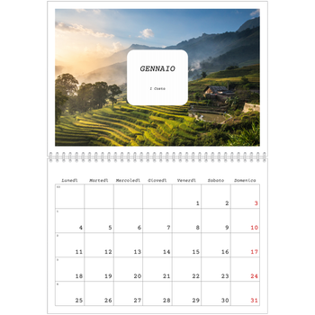 Calendario A4 Doppio — Tutta la storia