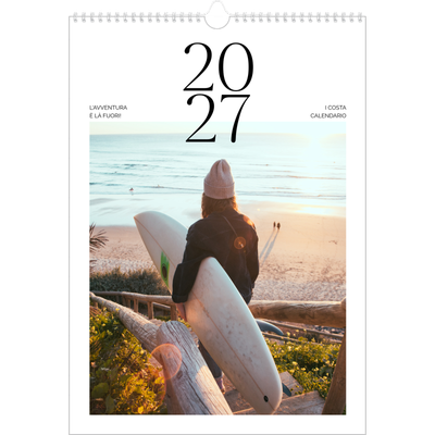 Calendario A3 verticale — Tramonti e surf [copertina]