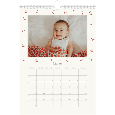 Calendario personalizzato A4 — Ciliegie [Marzo]