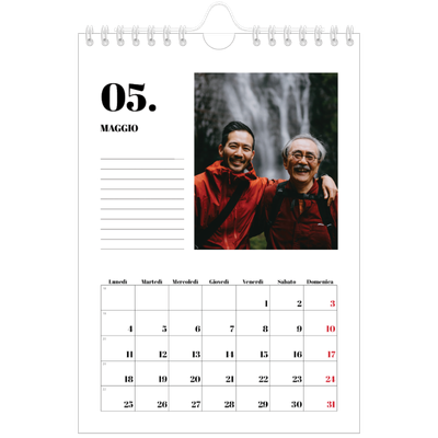 Calendario fotografico A5 — Serif e momenti [copertina]