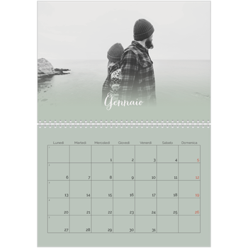 Calendario A4 Doppio — Verde nebbioso