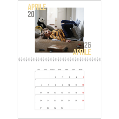 Calendario A4 Doppio — Tipo di coppia [Aprile]