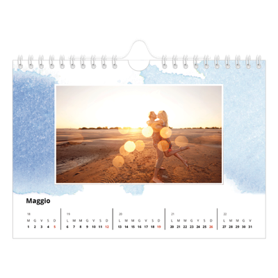 Calendario fotografico A5 — Sfondi ad acquerello [copertina]