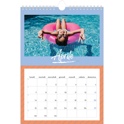 Calendario personalizzato A4 — Colore e motivo [Aprile]