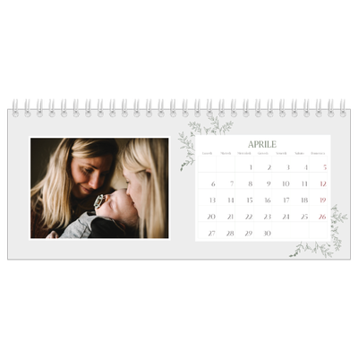 Calendari da tavolo — Fiori disegnati a mano [Aprile]