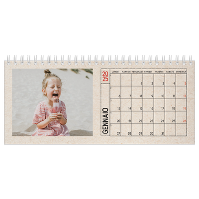 Calendari da tavolo — Effetto timbro artigianale [Gennaio]