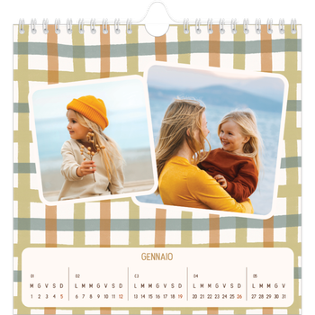 Calendario Fotografico Quadrato — Fantasia rétro
