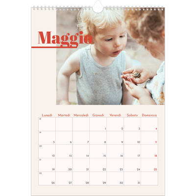 Calendario A3 verticale — Nostalgia degli anni '90 [copertina]