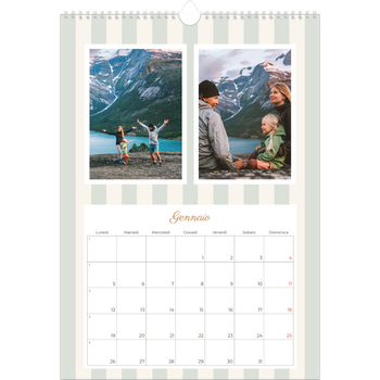 Calendario personalizzato A3 — Scrittura e strisce