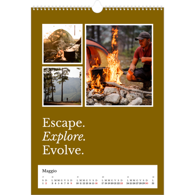 Calendario A3 verticale — Terra editoriale [Maggio]