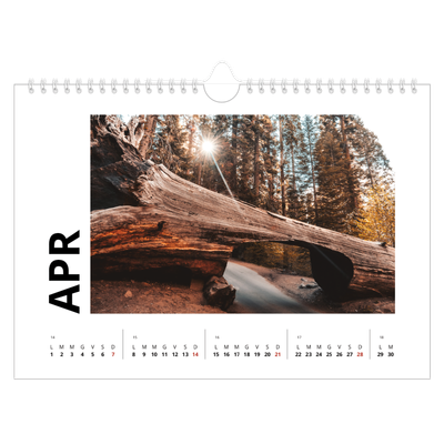 Calendario fotografico A4 — White space [Aprile]