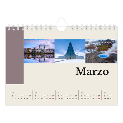 Calendario fotografico A5 — Vedute del mondo [Marzo]