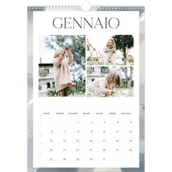 Calendario personalizzato A3 — Effetto pennello
