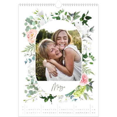 Calendario A3 verticale — Fiori tradizionali [Marzo]