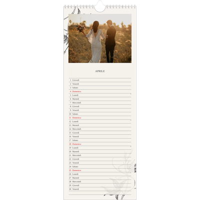 Calendario da cucina  — Inchiostro e edera [Aprile]