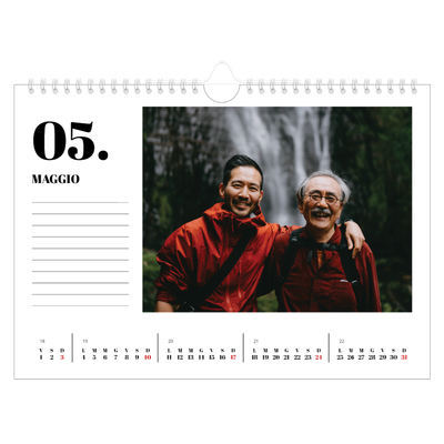 Calendario fotografico A4 — Serif e momenti [copertina]