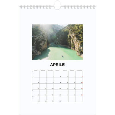 Calendario personalizzato A4 — Foto semplice [Aprile]