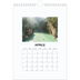 Calendario personalizzato A4 — Foto semplice [Aprile]