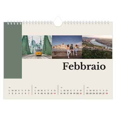 Calendario fotografico A4 — Vedute del mondo [Febbraio]