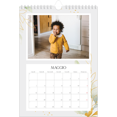Calendario personalizzato A4 — Spruzzo floreale [copertina]