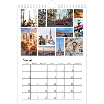 Calendario personalizzato A4 — Struttura