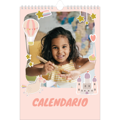 Calendario personalizzato A4 — Unicorno arcobaleno [copertina]