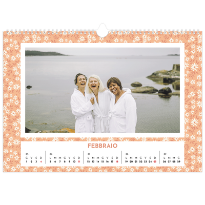 Calendario A3 orizzontale  — In piena fioritura [Febbraio]