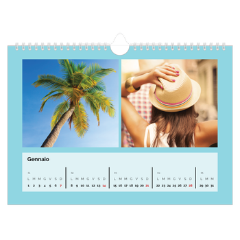 Calendario Fotografico A4 Orizzontale — Luminoso e vivace