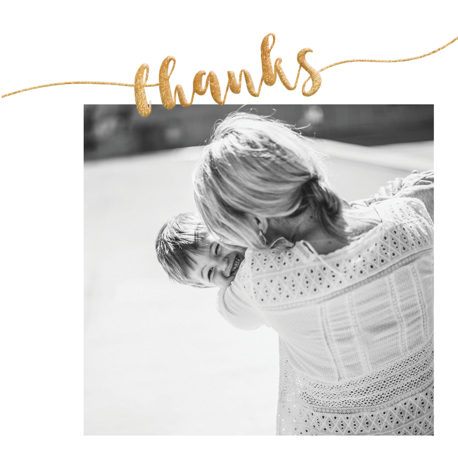 Biglietti di ringraziamento — Calligrafia dorata