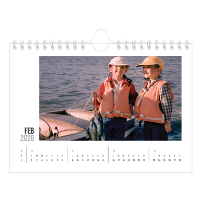 Calendario fotografico A5 — Testo abbreviato [Febbraio]