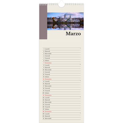 Calendario da cucina  — Vedute del mondo [Marzo]