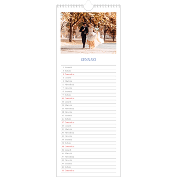 Calendario da cucina (15 x 40 cm) — Classico cobalto