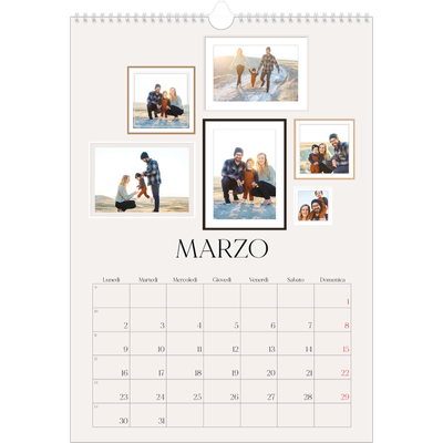 Calendario A3 verticale — Galleria fotografica a parete [Marzo]