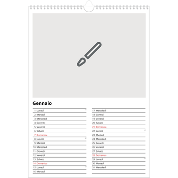 Calendario personalizzato A3 — Disegna il tuo prodotto