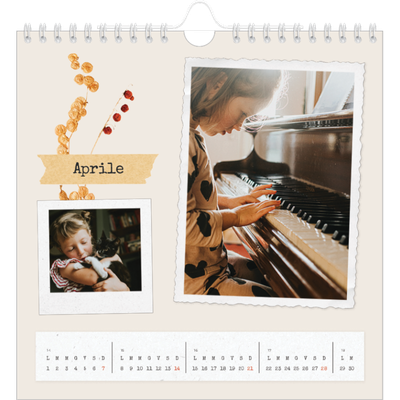 Calendari quadrati — Scrapbooking vintage [Aprile]