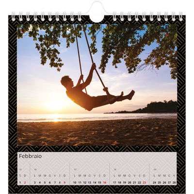 Calendari quadrati — Geometrico [Febbraio]