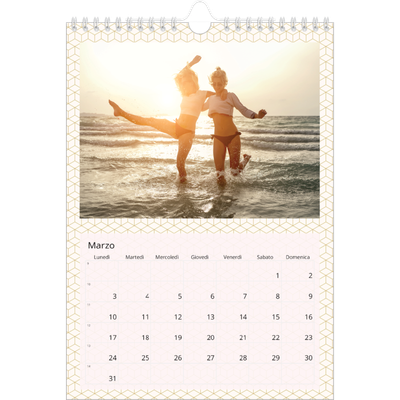 Calendario personalizzato A4 — Geometrico [Marzo]