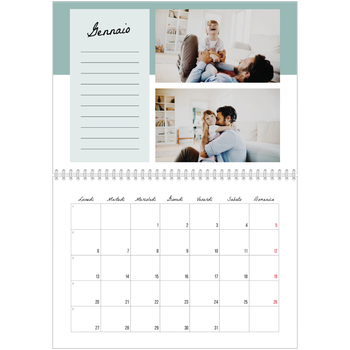 Calendario A4 Doppio — Calendario delle cose da fare