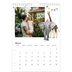 Calendario personalizzato A4 — Animali ad acquerello [Marzo]