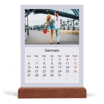 Calendario con supporto in legno verticale — Colora il mio mondo